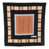 サンローラン スカーフ ブラック ブラウン グレー シルク レディース SAINT LAURENT 【中古】